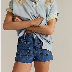 NWT Free People Bettie Sailor Shorts in Vixen Raw Hem